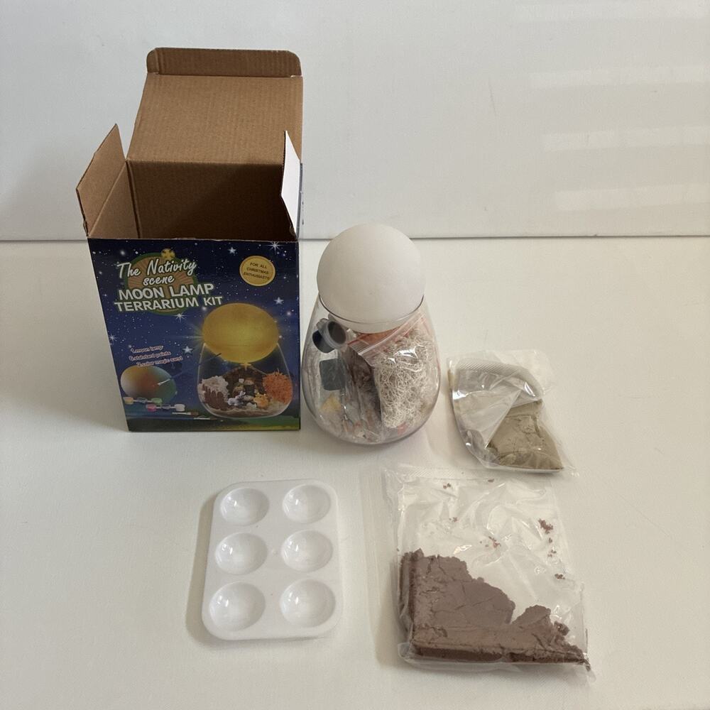 The Nativity Scene Moon Lamp Terrarium Kit Craft Paint Magic Sand Nativity Scene - Picture 3 of 12